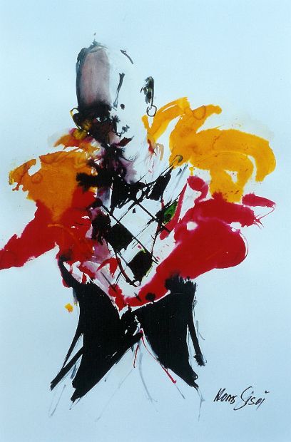 GARTENSCHAU, Gartenbewohner 2, Aquarell, 88 x 62 cm